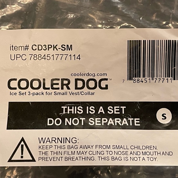 💥NIB! Cooler Dog Cooling Vest with 5 sets of ice packs Size Small Black/Grey - Picture 10 of 10